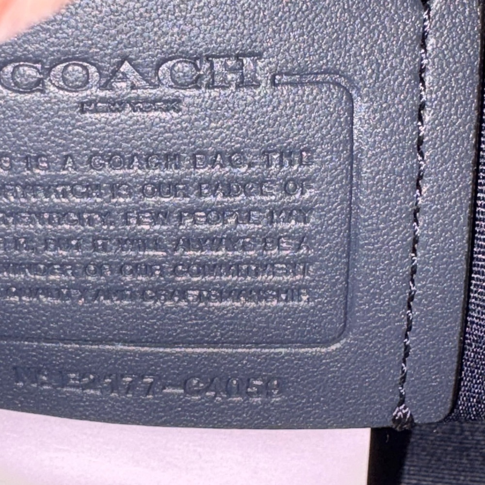 💙 Coach Saddle Bag 20 Signature Canvas & Leather Horse & Carriage C4059 - Picture 13 of 14